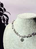 CHOCKER Z KAMIENI NATURALNYCH AMETYST